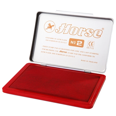 HORSE แท่นประทับ รุ่น 2 สีแดง ขนาด 7 x 11 ซม.