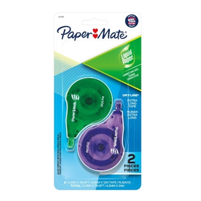 LIQUID PAPER เทปลบคำผิด รุ่น DRYLINE CONTOUR ขนาด 4.2 มม. x 12 ม. (แพ็ค 2 ชิ้น)