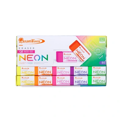 QUANTUM ยางลบดินสอ รุ่น QE60050 กล่อง 50 ก้อน (ECO-PVC 5 สี)