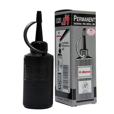 Horse หมึกเติมปากกามาร์คเกอร์ ขนาด 30 ซีซี หมึกสีดำ